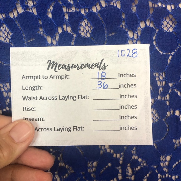 Enfocus Studio Dress Open Back Royal Blue Lace Fitted Waist Sleeveless Lined - Picture 9 of 9